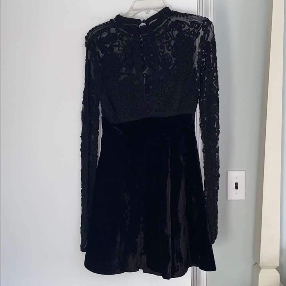 Black mesh and velvet prom dress!